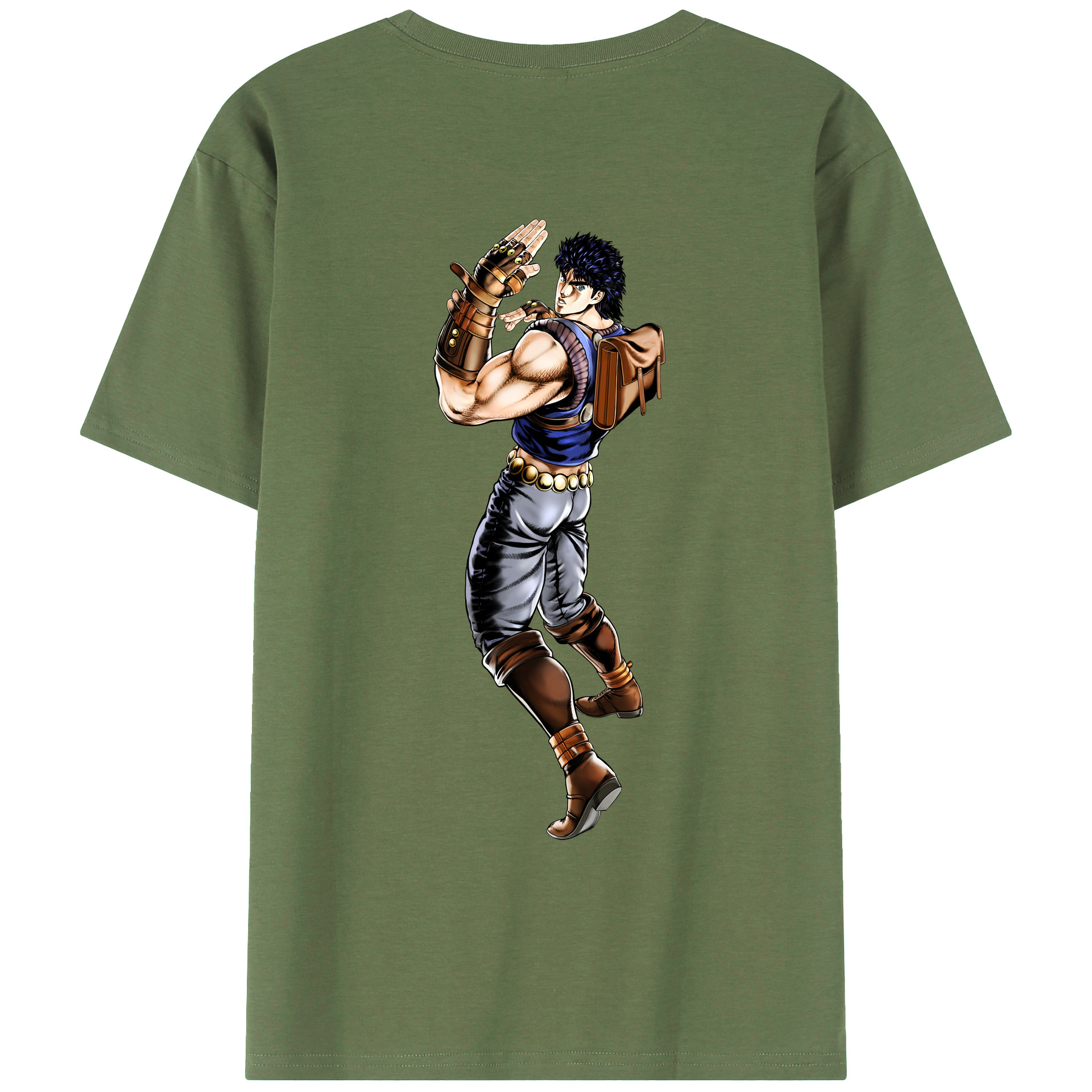（画像用） ジョジョの奇妙な冒険 /ジョナサン?ジョースター JoJo's Bizarre Adventure Jonathan Joestar 綿100％ メンズ半袖Tシャツ（バックプリント） 通気性
